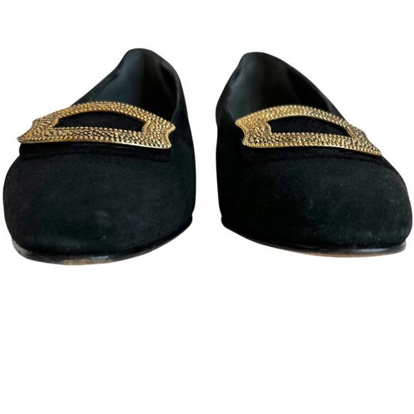 ANN TAYLOR Design Studio Flats in Black Suede Women's Size 8 - Picture 4 of 10